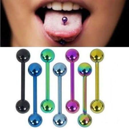 Double tongue piercing jwellery